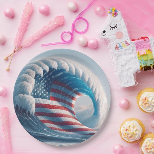 Ozeanwelle Pappteller (Party)