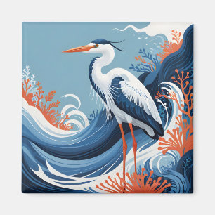 Ozeanwelle Reiher Magnet