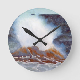 Ozeanwelle Runde Wanduhr
