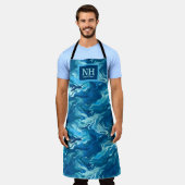 Ozeanwellen Anpassbare Schürze von Koch (Getragen)