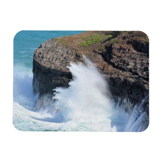 Ozeanwellen bei Kilauea Kauai Magnet (Horizontal)