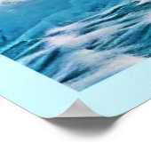 Ozeanwellen: Blaues Horizont Poster (Ecke)