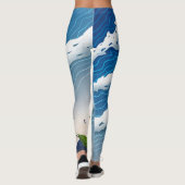Ozeanwellen Damen-Leggings Leggings (Rückseite)