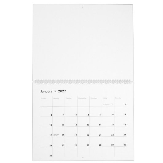 Ozeanwellen durch Katsushika Hokusai Kalender (Jan 2027)