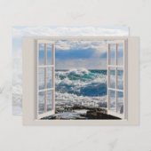 Ozeanwellen Einströmender Gezeitenkarte Postkarte (Vorne/Hinten)