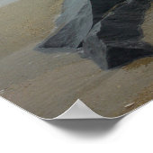 Ozeanwellen-Felsen Poster (Ecke)