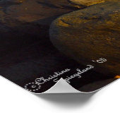 Ozeanwellen-Felsen Poster (Ecke)