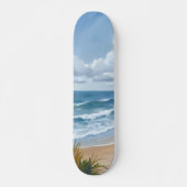 Ozeanwellen | Gemalte Küste Skateboard (Vorne)