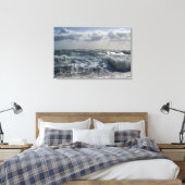 Ozeanwellen gewickelt Leinwand (Insitu (Schlafzimmer))
