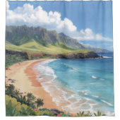 Ozeanwellen Hawaii Duschvorhang (Vorderseite)