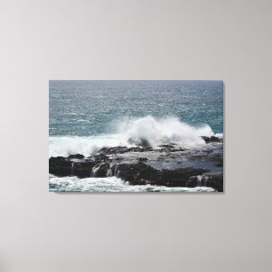 Ozeanwellen in Poipu Leinwanddruck