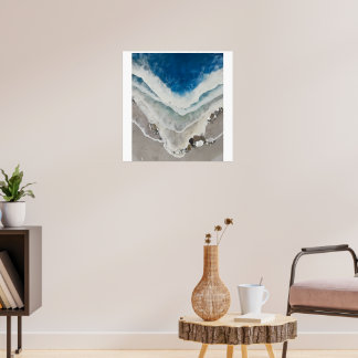 Ozeanwellen Kristall-Kunst druck Poster