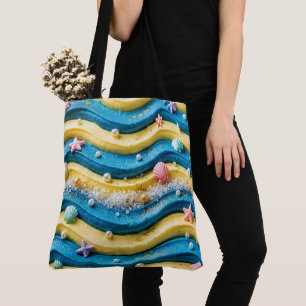 Ozeanwellen-Kuchen-Leggings - Küstenstrand Seester Tasche