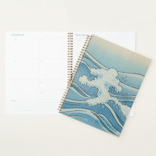 Ozeanwellen-Kunstprint – Japanischer Holzschnitt-S Planer