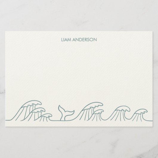 Ozeanwellen Küstenkinderpapier Briefpapier (Vorderseite)