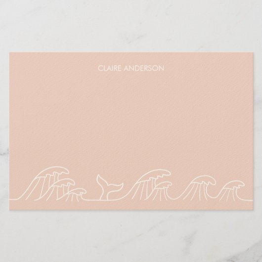 Ozeanwellen Küstenmädchen Papier (Vorderseite)