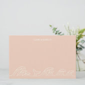 Ozeanwellen Küstenmädchen Papier (Stehend Vorderseite)