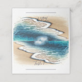 Ozeanwellen Küstenstrände Hochzeiten Platzkarte (Außenseite Aufgefaltet)