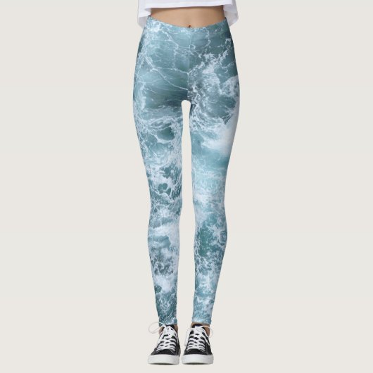 Ozeanwellen Leggings (Vorderseite)