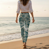 Ozeanwellen-Marmor Leggings