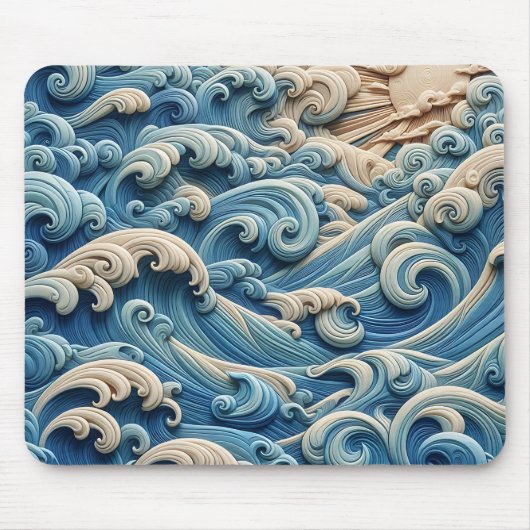 Ozeanwellen-Mausepad Mousepad (Vorne)