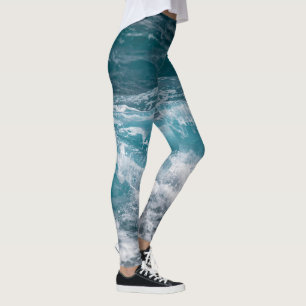 Ozeanwellen-Muster Auffallende Yoga-Workout-Hose Leggings