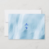 Ozeanwellen Orthodoxe Christliche Taufe Dankeskarte (Rückseite)