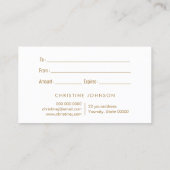 Ozeanwellen - Seashell Logo Geschenkgutschein Visitenkarte (Rückseite)