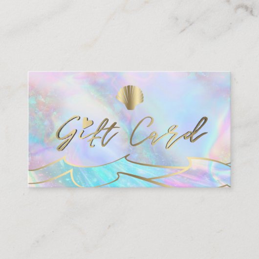 Ozeanwellen - Seashell Logo Geschenkgutschein Visitenkarte (Vorderseite)