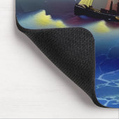 Ozeanwellen, Segelboote und Sonnenuntergänge Mousepad (Ecke)