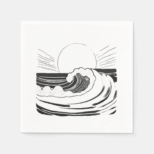 Ozeanwellen Serviette (Vorderseite)