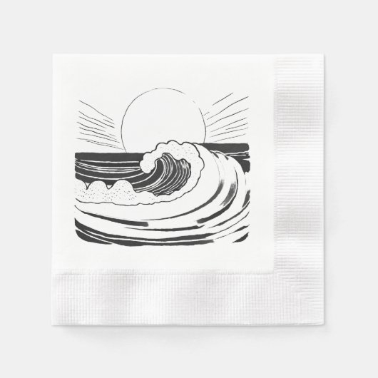 Ozeanwellen Serviette (Vorderseite)