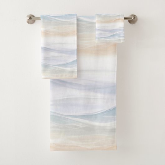 Ozeanwellen-Strand-Design 365 Badhandtuch Set (Insitu)