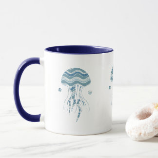Ozeanwellen-Tasse Tasse