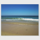 Ozeanwellen und sandiger Strand Geschenkpapier (Flach)