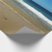 Ozeanwellen und sandiger Strand Geschenkpapier (Ecke)