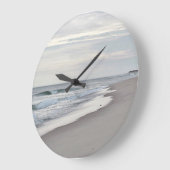Ozeanwellen und -strand große wanduhr (Winkel)