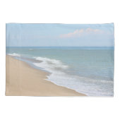 Ozeanwellen und -strand kissenbezug (Rückseite)