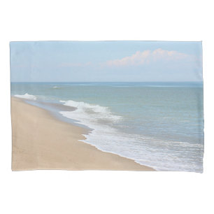 Ozeanwellen und -strand kissenbezug
