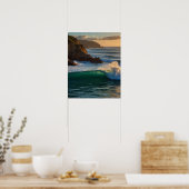 Ozeanwellen-Wandkunstposter Poster (Küche)