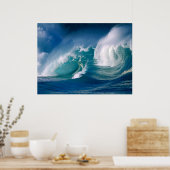 Ozeanwellenposter Poster (Küche)