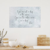 Ozeanziffer Sie sind kein Tropfen im Ozean - Rumi Poster (Küche)