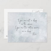 Ozeanziffer Sie sind kein Tropfen im Ozean - Rumi Postkarte (Vorne/Hinten)