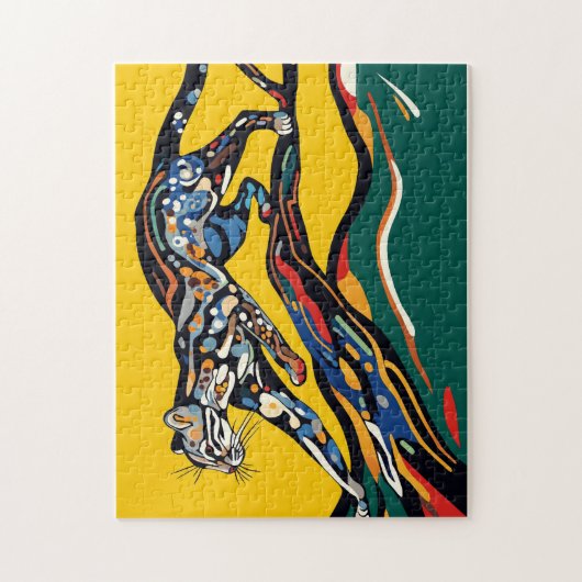 Ozelot in einem Baumpuzzle Puzzle (Vertikal)