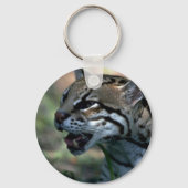 Ozelot-Kopfstudie Schlüsselanhänger (Vorderseite)