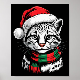Ozelot Weihnachtsmann Hut F Weihnachtskostüm Poster