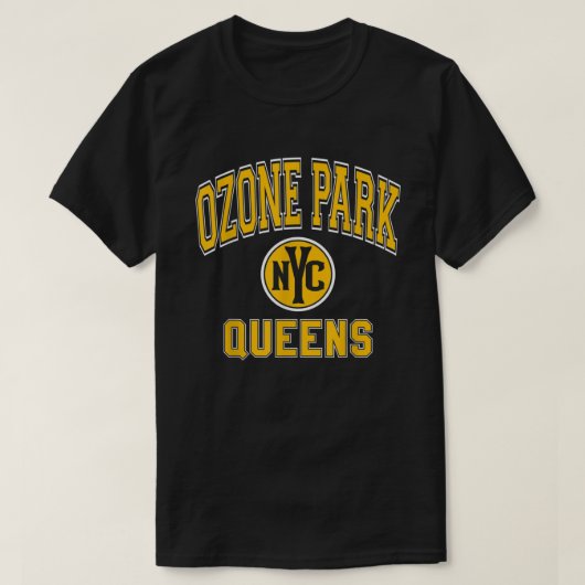 Ozone Park Queens Nyc Varsity Style Amber Print T-Shirt (Design vorne)