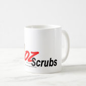 Ozscrubs - australische hergestellte medizinische kaffeetasse (VorderseiteRechts)