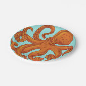 Oztopus des Schleife Meeres Long Tentacles Pappteller (Schrägansicht)