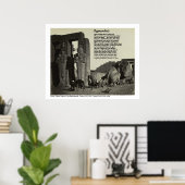 Ozymandias und gefallene Statue am Ramesseum Poster (Heimbüro)